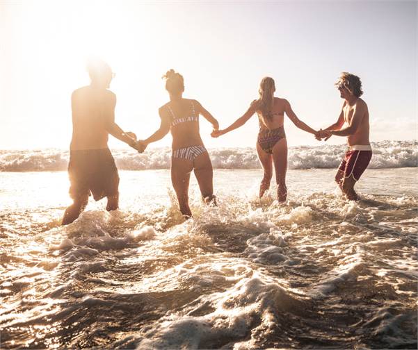 Friends at the beach