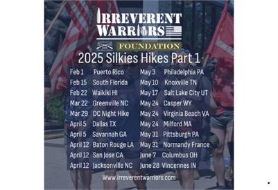 IRREVERENT WARRIORS SILKIES HIKE – JACKSONVILLE, NC